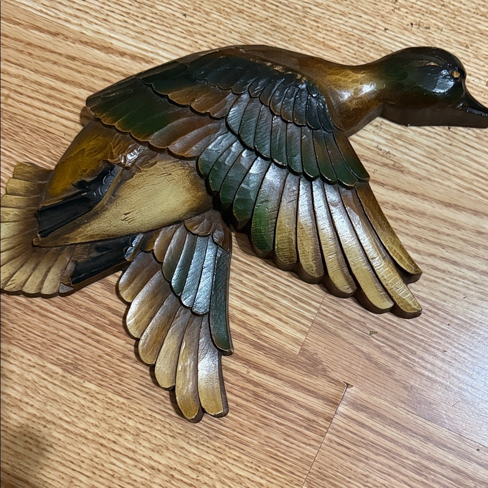 Vintage Wooden Duck Wall Decor